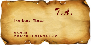 Torkos Absa névjegykártya
